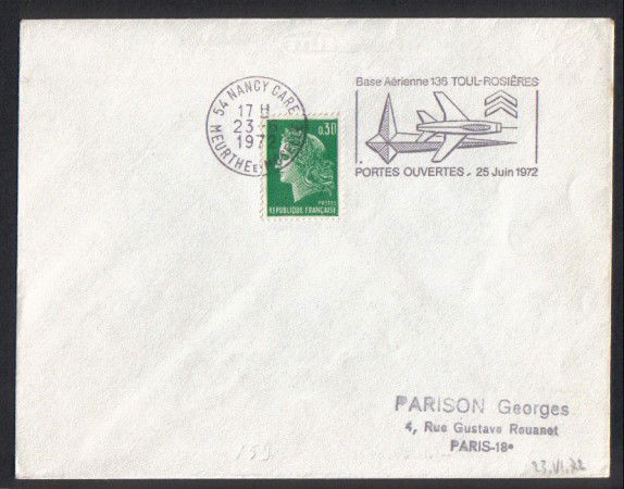 FRANCIA - 1972 - LBF/3322 - BASE  AERIENNE TOUL-ROSIERES  PORTES OUVERTES