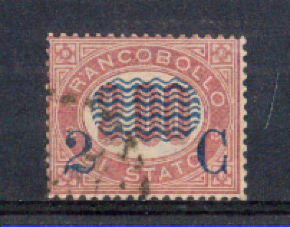 1878 - LOTTO/REG34UA - REGNO - 2c. SU 2,00 LACCA  USATO