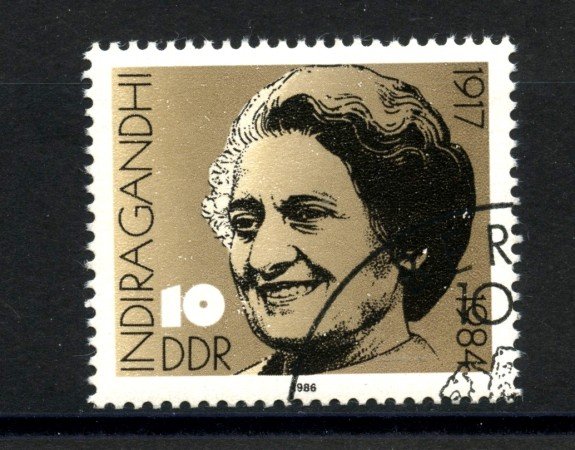 1986 - GERMANIA DDR - INDIRA GANDHI - USATO - LOTTO/36655