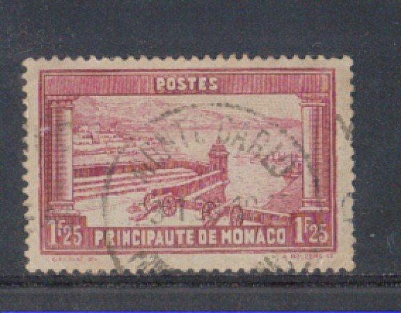 1933 - LOTTO/8542UI - MONACO - 1,25 Fr. VEDUTE - USATO