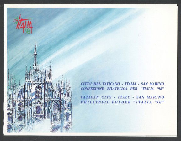 1998 - REPUBBLICA/VATICANO/SAN MARINO - LOTTO/43089 - ITALIA 98 FOLDER
