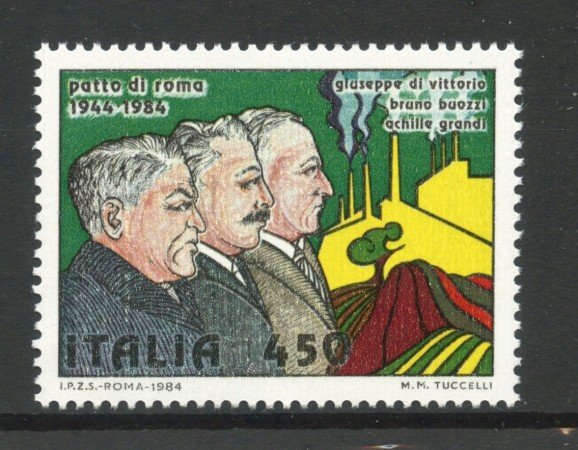 1984 - LOTTO/6811 - REPUBBLICA - PATTO DI ROMA - NUOVO