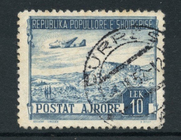 1950 - LOTTO/15093A - ALBANIA - 10 Lek  POSTA AEREA  - USATO
