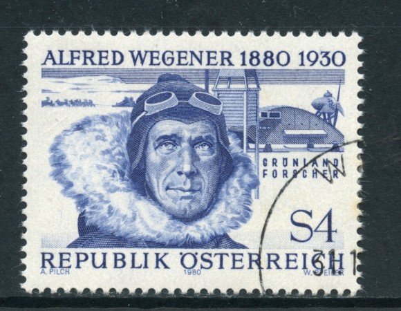 1980 - AUSTRIA - ALFRED WEGENER - USATO - LOTTO/28213