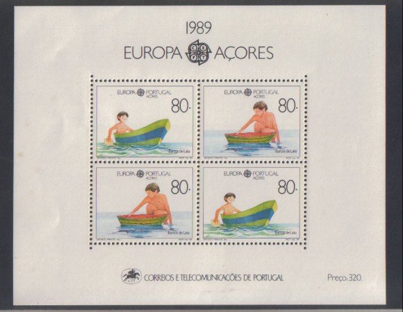 1989 -AZZORRE -  EUROPA FOGLIETTO