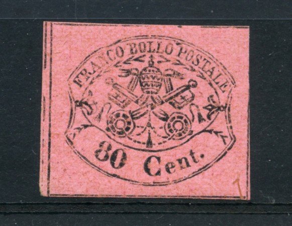STATO PONTIFICIO - 1867 - LOTTO/18291 - 80 CENT. ROSA LILLACEO - NUOVO