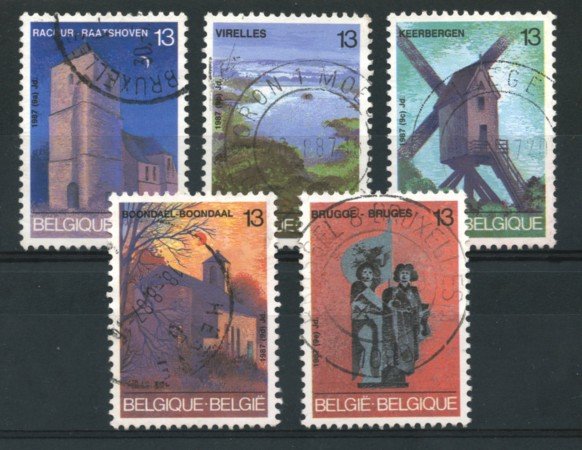 1987 - LOTTO/16848 - BELGIO - TURISTICA 5v. - USATI