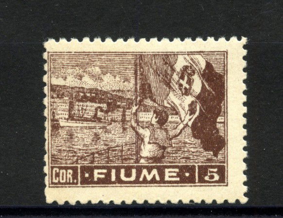 1919 - FIUME - LOTTO/42299 - 5 CORONE  - T/L