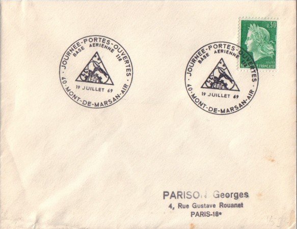 FRANCIA - 1969 - LBF/3222 - BASE AERIENNE 118 MONT DE MARSAN