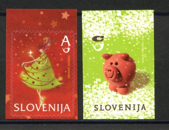 2012 - SLOVENIA - NUOVO ANNO II° TIPO  2v. - NUOVI ADESIVI - LOTTO/34526