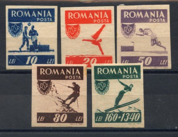 1946 - LOTTO/14527 - ROMANIA - SPORT POPOLARI 5v. - LING.