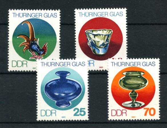 1983 - GERMANIA DDR - ARTIGIANATO DEL VETRO 4v. - NUOVI - LOTTO/36616
