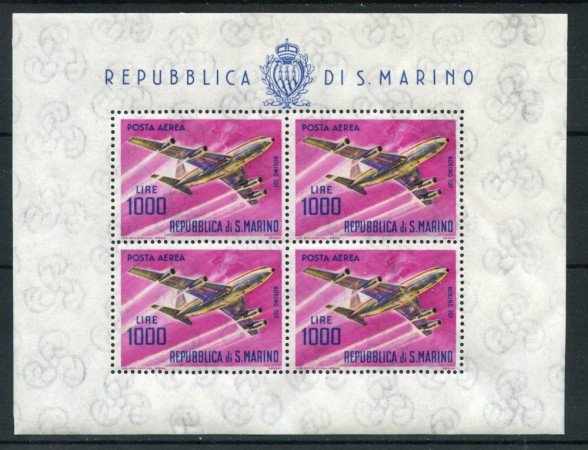 1964 - LOTTO/22418 - SAN MARINO - 1000 LIRE AEREO FOGLIETTO NUOVO