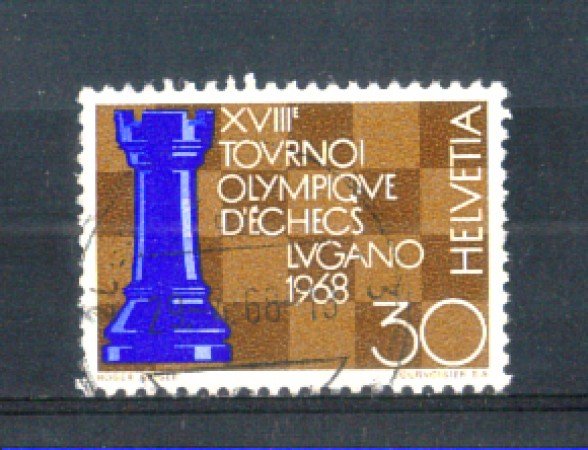 1968 - LOTTO/SVI804U - SVIZZERA - 30c. TORNEO SCACCHI - USATO