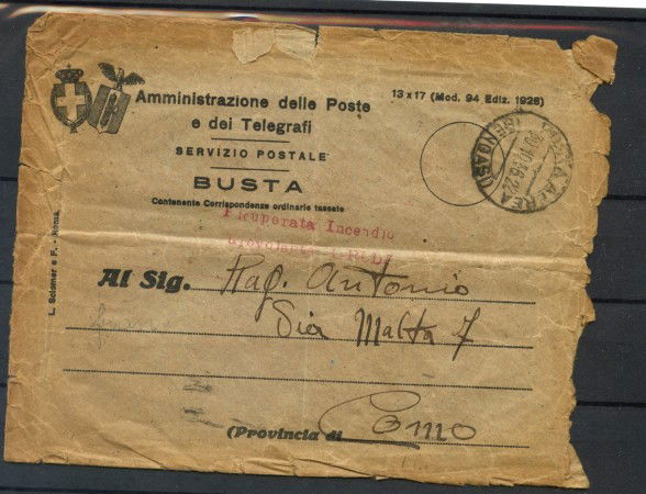 30/10/1936 - LOTTO/34428 - ERITREA -  BUSTA  POSTA AEREA DA BENGASI A COMO  - 