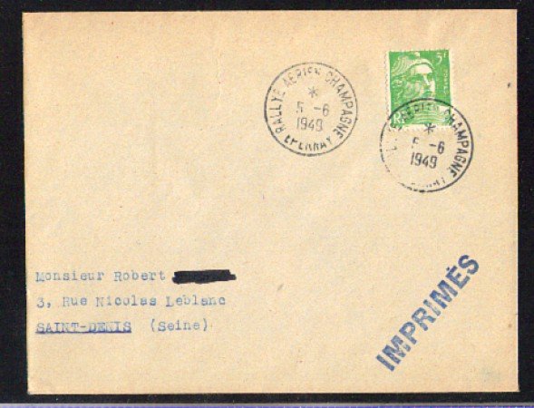 FRANCIA - 1949 -LBF/3123 - RALLYE AERIEN CHAMPAGNE EPERNAY