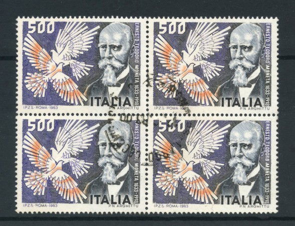1983 - LOTTO/6790UQ - REPUBBLICA - TEODORO MONETA - QUARTINA USATI
