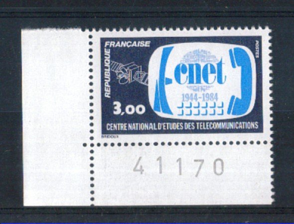 1984 - LOTTO/FRA2319N - FRANCIA - 3 Fr. STUDI SULLE TELECOMUNICAZIONI - NUOVO
