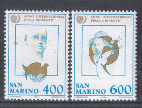 1985 - LOTTO/8054 - SAN MARINO - ANNO DELLA GIOVENTU' 2V. - NUOVI