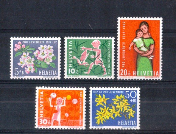 1962 - LOTTO/SVI704CPN - SVIZZERA - PRO JUVENTUTE 5v. - NUOVI
