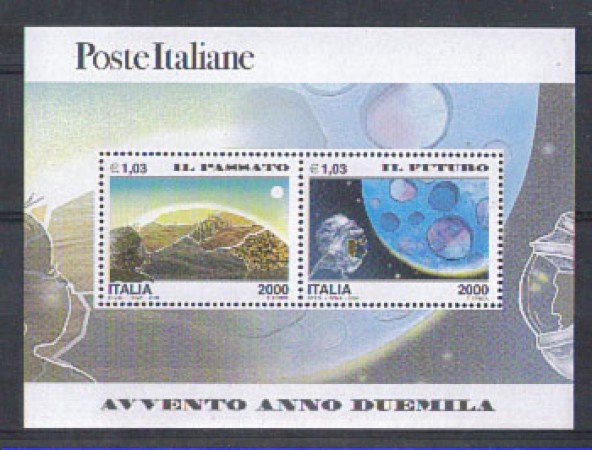 2000 - LOTTO/7255 - REPUBBLICA - PASSATO E FUTURO - FOGLIETTO