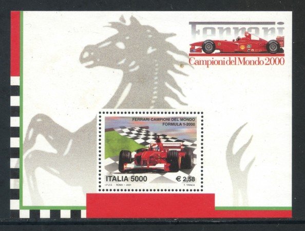 2001 - ITALIA REPUBBLICA - FERRARI CAMPIONI - FOGLIETTO NUOVO - LOTTO/28894