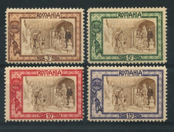 1907 - LOTTO/14486 - ROMANIA - BENEFICENZA 4v. - LING.