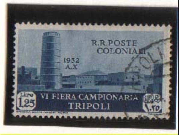 LIBIA - 1932 - LOTTO/2032 - 1,25 LIRE VI° FIERA - USATO