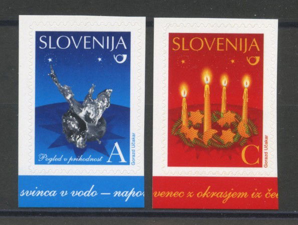 2010 - SLOVENIA - NATALE E NUOVO ANNO 2v. - NUOVI ADESIVI - LOTTO/34463