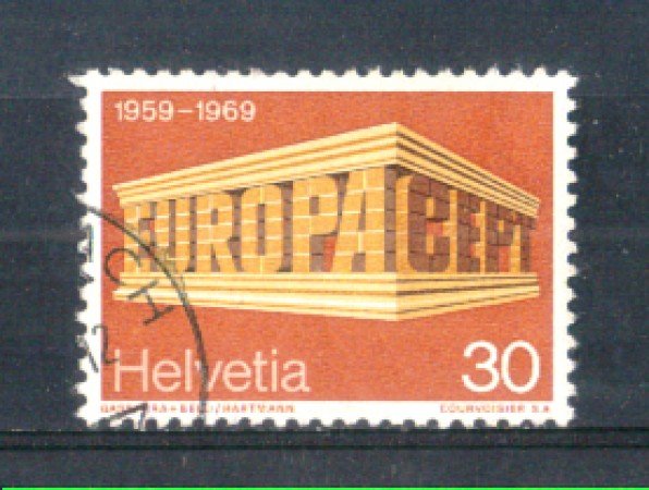 1969 - LOTTO/SVI832U - SVIZZERA - 30c. EUROPA - USATO