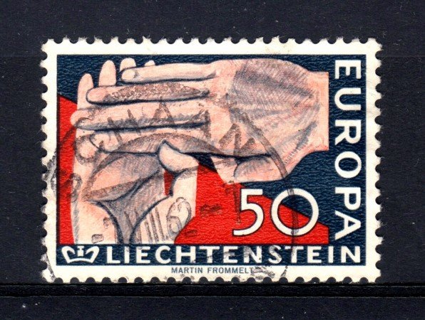 1962 - LIECHTENSTEIN - 50r. EUROPA - USATO - LOTTO/32124U