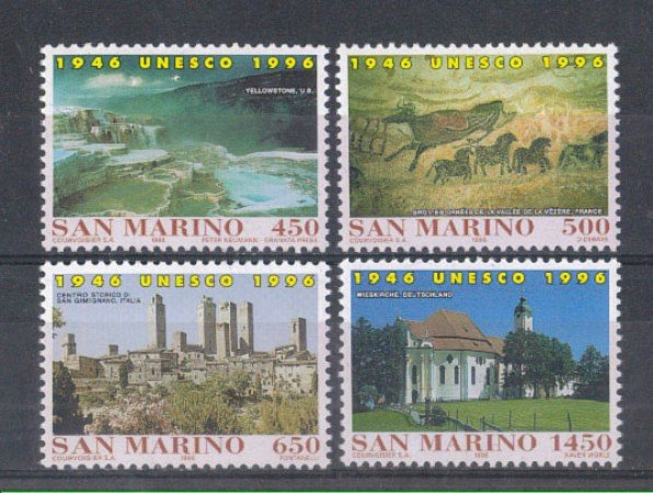 1996 - LOTTO/8171 - SAN MARINO - ANNIVERSARIO UNESCO - NUOVI