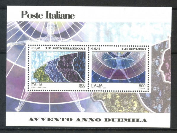 2000 - REPUBBLICA - LE GENERAZIONE E LO SPAZIO - FOGLIETTO NUOVO - LOTTO/31674
