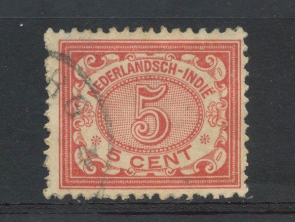 1902/09 - INDIE OLANDESI - 5 c. ROSA CIFRA - USATO - LOTTO/28782