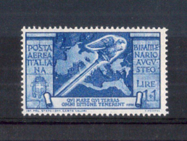 1937 - LOTTO/11308 - REGNO - POSTA AEREA 1+1 LIRA BIMILLENARIO AUGUSTO - NUOVO