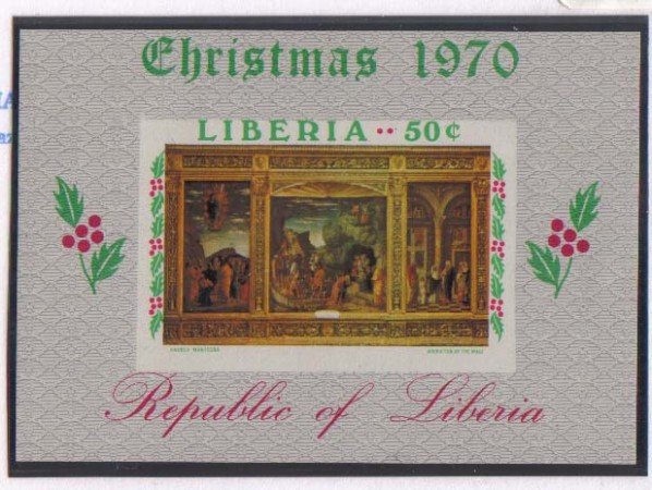 1970 - LBF/2560 -  LIBERIA - NATALE FOGLIETTO