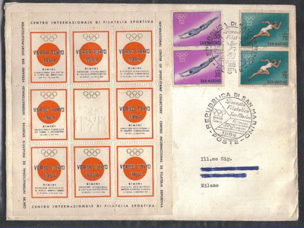 1964 - LBF/3872 - SAN MARINO - VERSO TOKIO