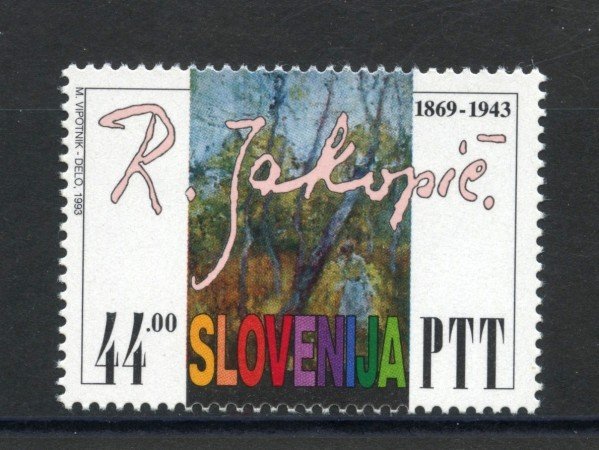 1993 - SLOVENIA - RIHARD JAKOPIC PITTORE - NUOVO - LOTTO/33666