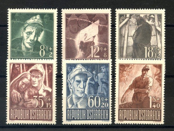 1947 - AUSTRIA - PRIGIONIERI DI GUERRA 6 v. NUOVI - LOTTO/34063