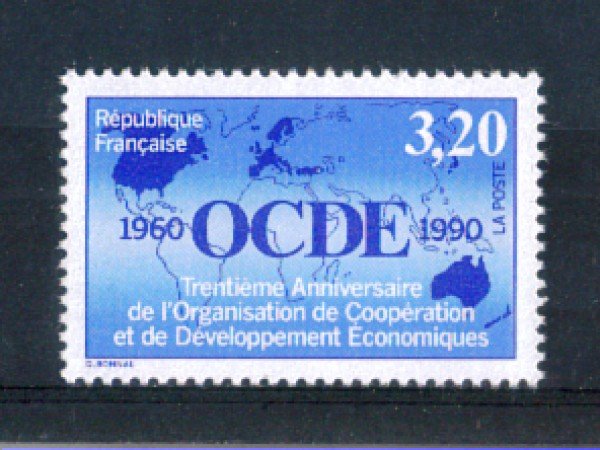 1990 - LOTTO/FRA2664N - FRANCIA - 3,20 Fr. O.C.D.E - NUOVO
