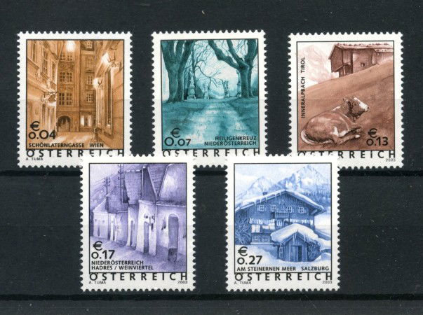 2003 - AUSTRIA - LOTTO/41959 - VACANZE  IN AUSTRIA 5v. - NUOVI