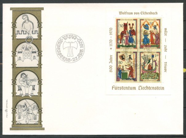 1970 - LIECHTENSTEIN - VON ESCHENBACH - BUSTA FDC - LOTTO/25800