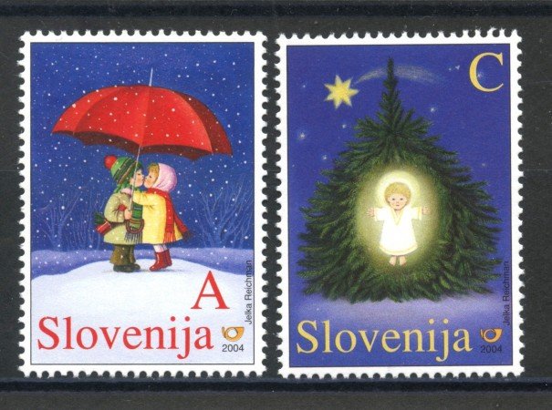 2004 - SLOVENIA - NATALE E NUOVO ANNO  2v. - NUOVO - LOTTO/34238