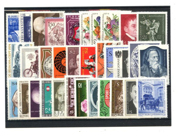 1974 - AUSTRIA - LOTTO/43650 - ANNATA COMPLETA  37v. - NUOVI