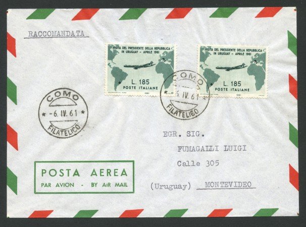 1961 - REPUBBLICA - 185 LIRE VIAGGIO GRONCHI - BUSTA PRIMO GIORNO - LOTTO/31185
