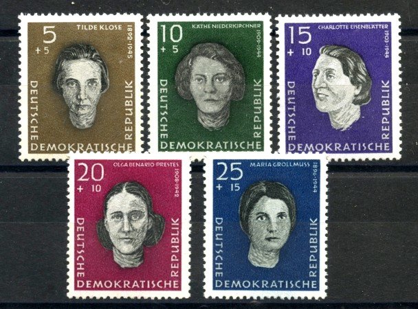 1959 - GERMANIA DDR - OMAGGIO ALLE DONNE SOCIALISTE 5v. - NUOVI - LOTTO/36164