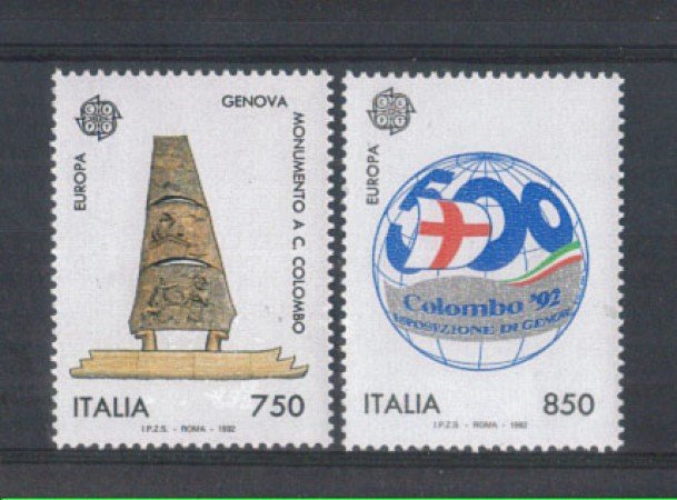 1992 - LOTTO/6987 - REPUBBLICA - EUROPA 2v.