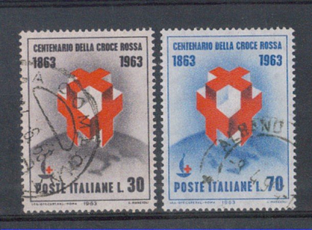 1963 - LOTTO/6416U - REPUBBLICA - CROCE ROSSA USATI
