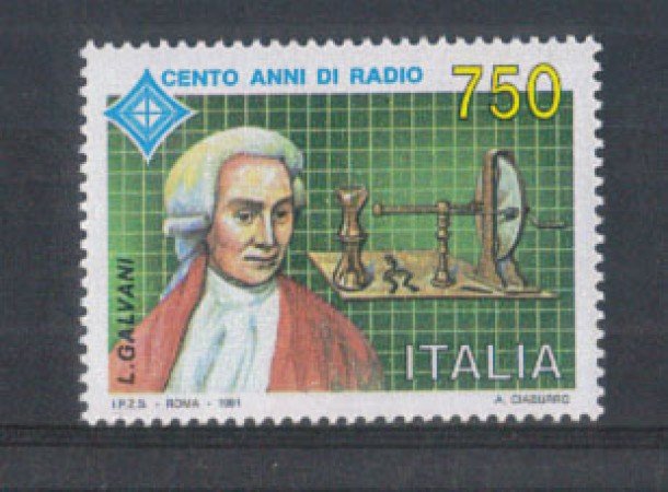 1991 - LOTTO/6970 - REPUBBLICA - CENTENARIO RADIO GALVANI