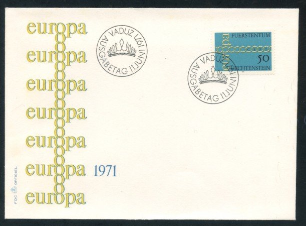 1971 - LIECHTENSTEIN - EUROPA - BUSTA FDC - LOTTO/25795